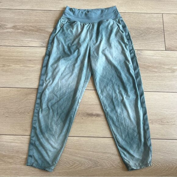 Athleta Nolita Slim Tapered Printed Crop Pant Size 4 Green - Picture 4 of 12